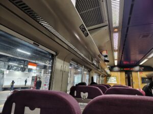 特急おおぞらの車内